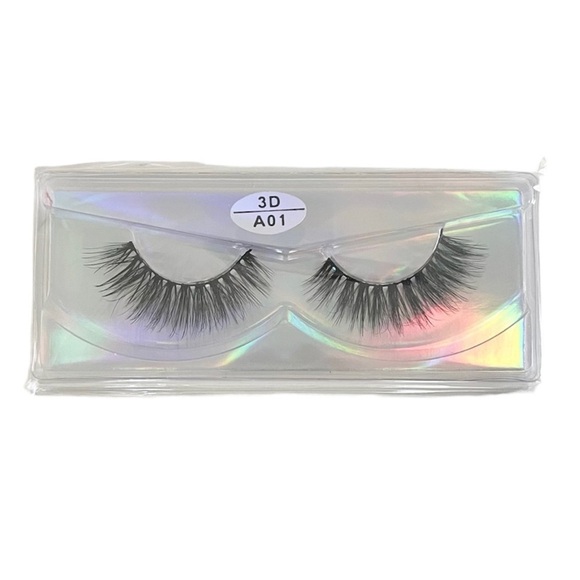 Vegan Faux Mink 3D Light-weight False Volume Eyelashes Style A01 (lashes only) - Picture 2 of 5